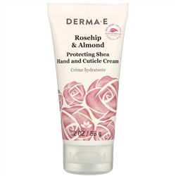 Derma E, Protective Shea Hand and Cuticle Cream, Rosehip & Almond, 2 oz (56 g)