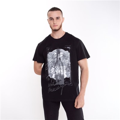 Футболка мужская, цвет чёрный, размер 56 (4XL)