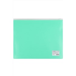 Папка-конверт на молнии А4 зеленый (ПК-3046)