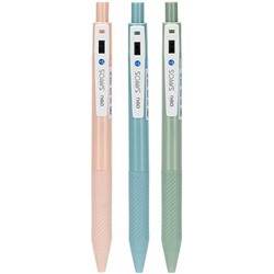 Ручка гелевая EG58-BK 0.5 мм черная, корп.голубой (1801193) Deli