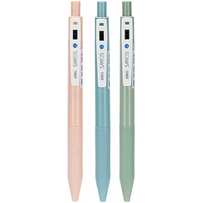 Ручка гелевая EG58-BK 0.5 мм черная, корп.голубой (1801193) Deli