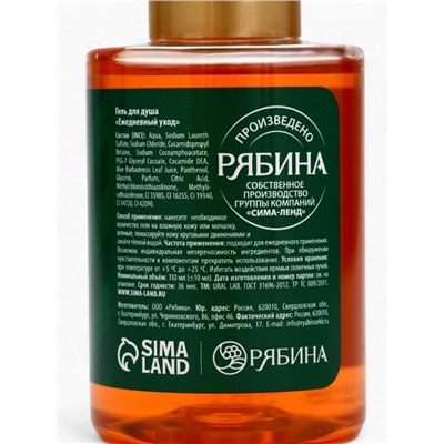 Новогодний подарочный набор косметики Happy new year: гель для душа 2 шт. × 100 мл, мочалка для тела, URAL LAB