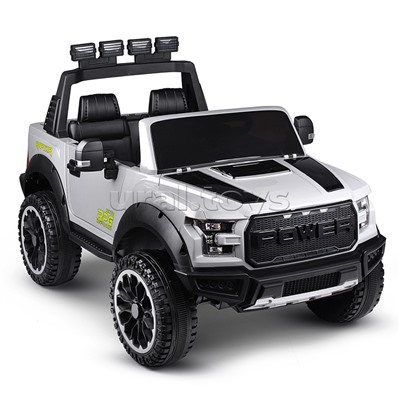 Электромобиль "Мощность скорости" на аккумуляторе, с р/у управлением, в коробке (серый)