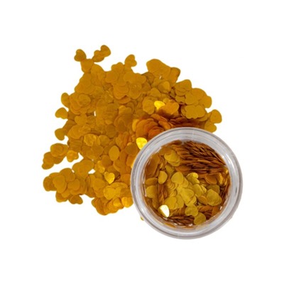 Глиттер пищевой фигурный «Сердца», золотые, 0.5 г