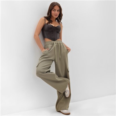 Брюки женские карго MIST размер 40-42, оливковые