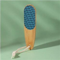 Пилка для пяток BAMBOO, наждачная, двусторонняя, с подвесом, 18 см, бамбуковая