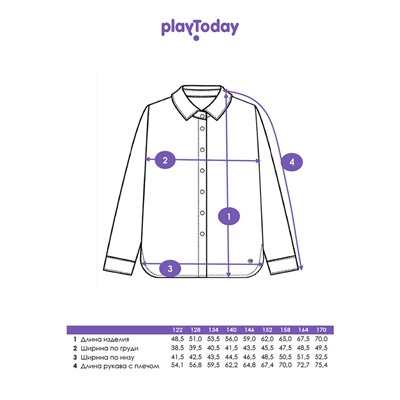Блузка текстильная для девочек