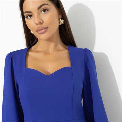 Платье насыщенного синего цвета, Успешный прогрев (new)