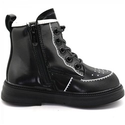 BM579-2_Z черн/бел Ботинки деми для девочек (27-32)/8