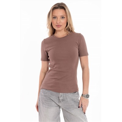 Футболка однотонная из рибаны М325371к