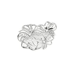 Брошь из серебра куб.циркон., Б062