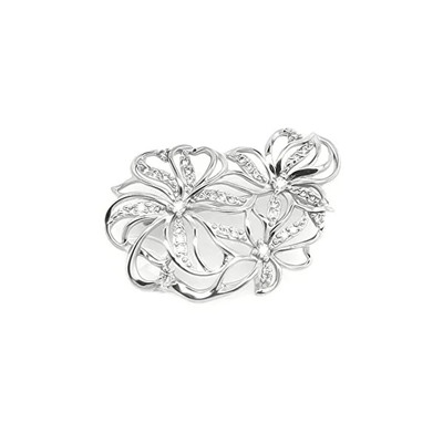 Брошь из серебра куб.циркон., Б062