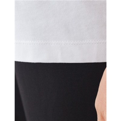 Футболка с принтом свободная эластичная из премиального хлопка