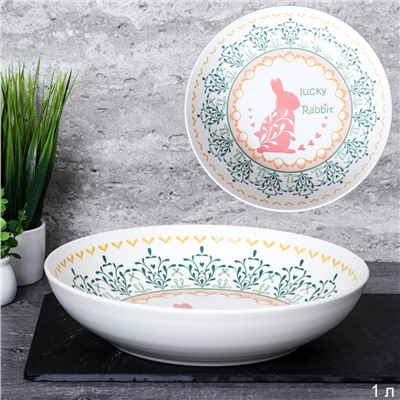 Салатник глубокий 1000 мл / BCF-129 /уп 48/ Пасха Кролик