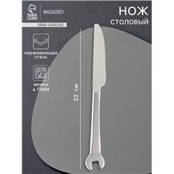 Нож столовый Magistro Workshop, длина 22 см, нержавеющая сталь, серебристый