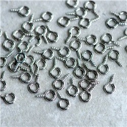 Штифт с резьбой, цвет платина, 9.8x4.32x1 мм (уп 30 шт)