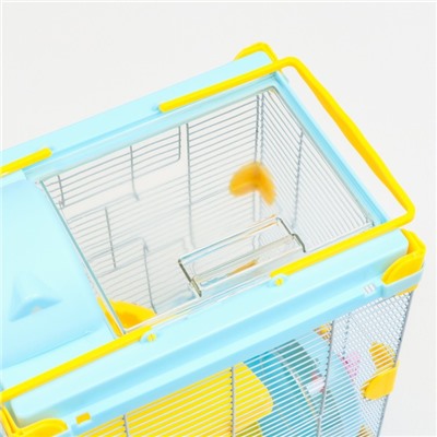 Клетка для грызунов "Пижон", 31 х 24 х 46 см, голубая