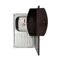 Умывальник «ТермМикс» Тандем, с ЭВН, нержавеющая мойка, 1250 Вт, 17 л, медный