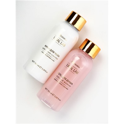 Подарочный набор: гель для душа и крем для тела 2 шт. × 100 мл, мочалка, URAL LAB