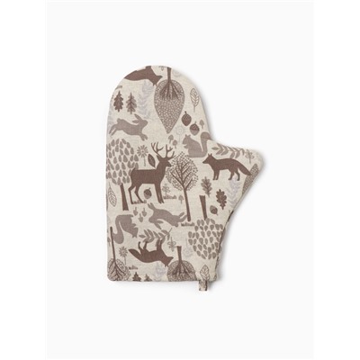 Варежка-прихватка Доляна Forest dwellers 20×27 см, 100% хл, ватин 250 г/м²