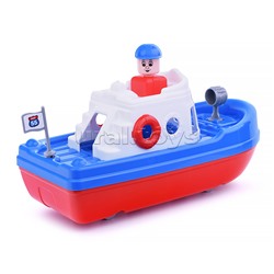 Катер "Спасатель" (бело-синий) (в сеточке)