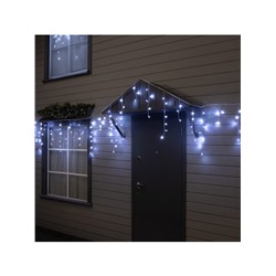 Гирлянда «Бахрома» 6×0.7 м, IP44, УМС, белая нить, 120 LED, свечение белое, 220 В