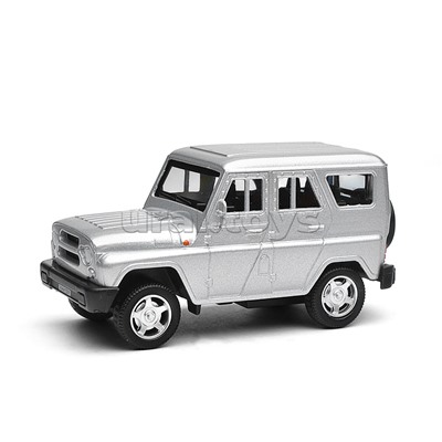 Машина металл UAZ Хантер длина 10,5 см, инерция, серебристый