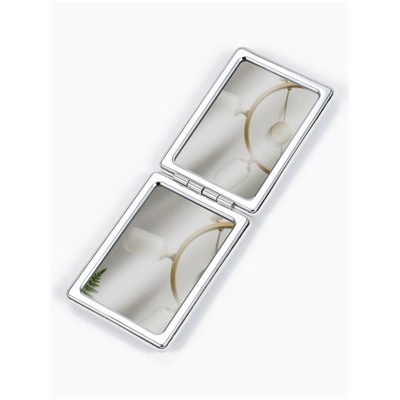 Зеркало складное «Блеск», 6.3×8.7×1.8 см, цвет серебристый