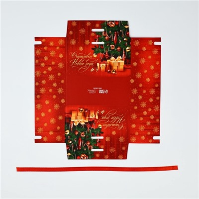 Бонбоньерка новогодняя «Счастливого Нового года», 10×5.5×5.5 см