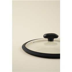 Крышка SL Home, d=28 см, с силиконовым ободком, стекло