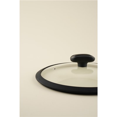 Крышка SL Home, d=28 см, с силиконовым ободком, стекло