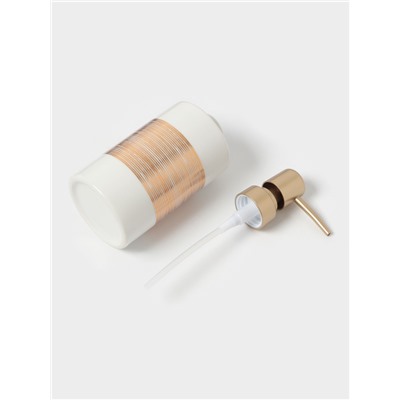 Аксессуары для ванной «Адажио», 4 предмета, мыльница, дозатор для мыла 450 мл, 2 стакана, белые