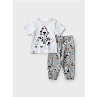 Комплект детский трикотажный для мальчиков: джемпер (футболка), брюки