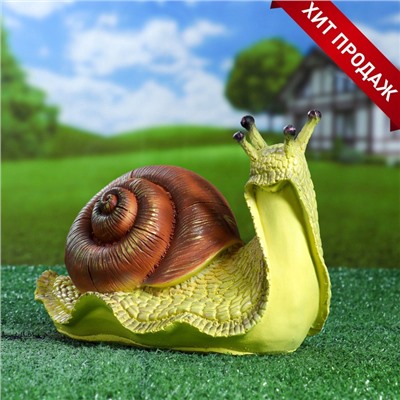 Садовая фигура из полистоуна «Улитка», 18×26×15 см