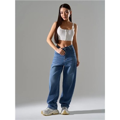 Джинсы багги мом