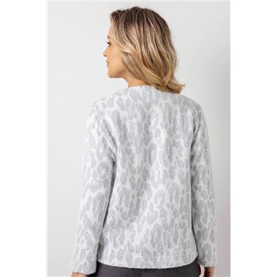 Жакет женский  4351/18/Молочный, голубой