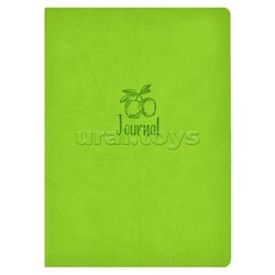 Записная книжка 60л. А5+ "Шагрень зеленый с ароматом "Яблоко" кожзам, 180x250 мм, мягк. перепл.