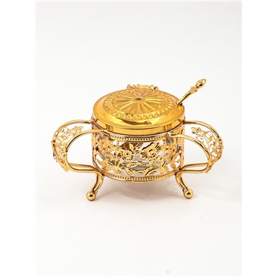 УЦЕНКА Сахарница «Котелок» с ложкой 16×16.5×11 см