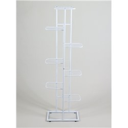Подставка для цветов Greengo, 8 полок, 43×22×141 см, напольная, металл, белая