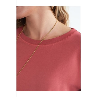 Базовый лонгслив из премиального хлопка с эластаном VILATTE, 1228145