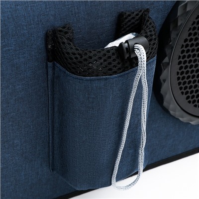 Сумка - переноска, 43×24×28 см, с органайзером и иллюминатором, синяя