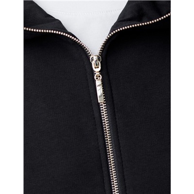 Зип худи на молнии из эластичного футера двухнитки с резинкой по низу и манжетами
