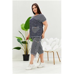 Костюм 9204 (Полоса горошек)