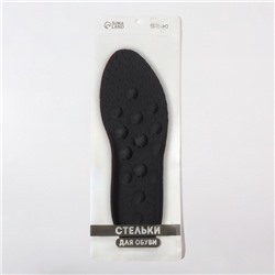 Стельки для обуви, универсальные, р-р RU до 48 (р-р Пр-ля до 47), 30 см, пара, чёрные, оранжевые