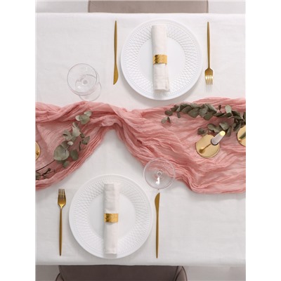 Дорожка на стол «Этель», розовая, 90×300 см