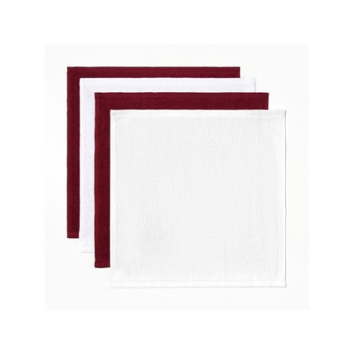 Набор махровых полотенец «Этель. Звери в лесу», 30×30 см - 4 шт., хлопок 100%