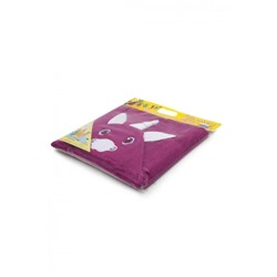 Полотенце-уголок махровый Звери 75*120 (Фуксия)