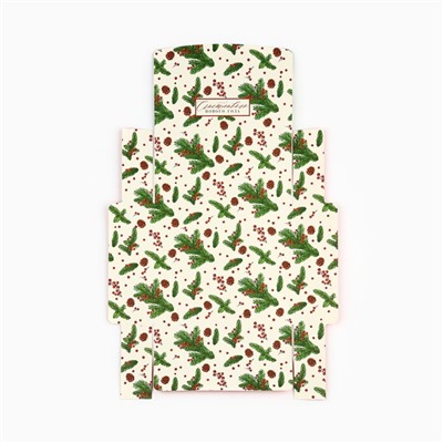 Коробка подарочная новогодняя складная двухсторонняя «С Новым годом», 20×18×5 см