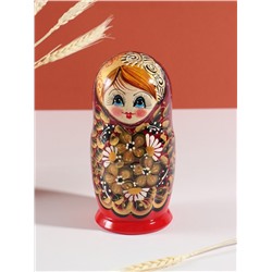 Матрёшка дерево «Цветочная», 19 см, 5 кукольная, ручная роспись