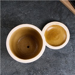 Горшок для цветов «Диана», 4 л, d=20 см, h=16 см, керамический, с поддоном, бежевый